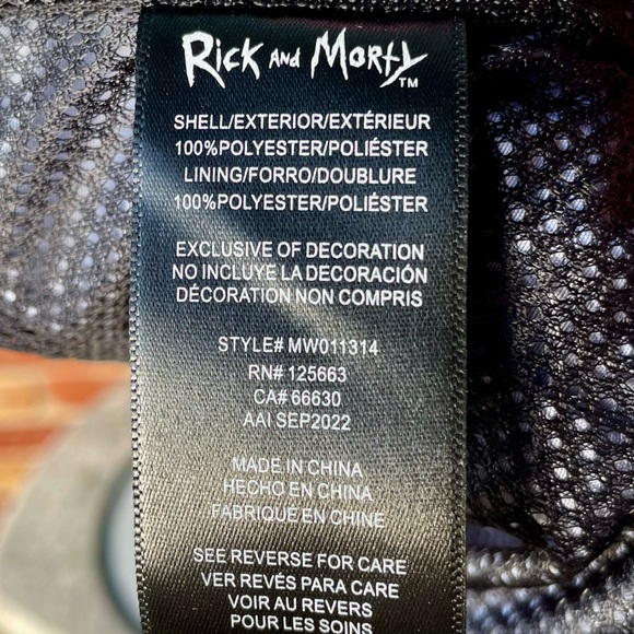 NWT Members Only Adult Swim Rick & Morty Jacket Windbreaker Coat Large Lined - Picture 6 of 14